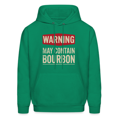 Warning May Contain Bourbon Hoodie - kelly green