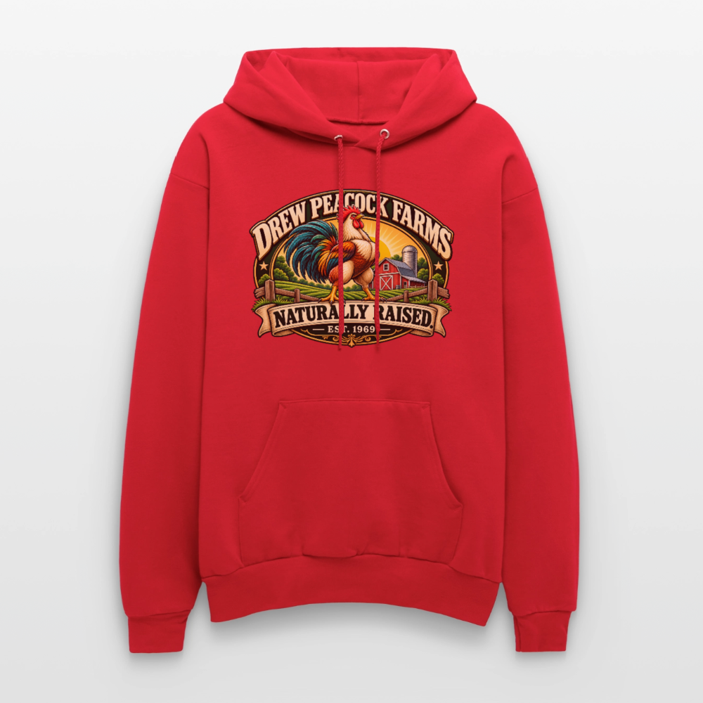 Drew Peacock Farms Hoodie - red