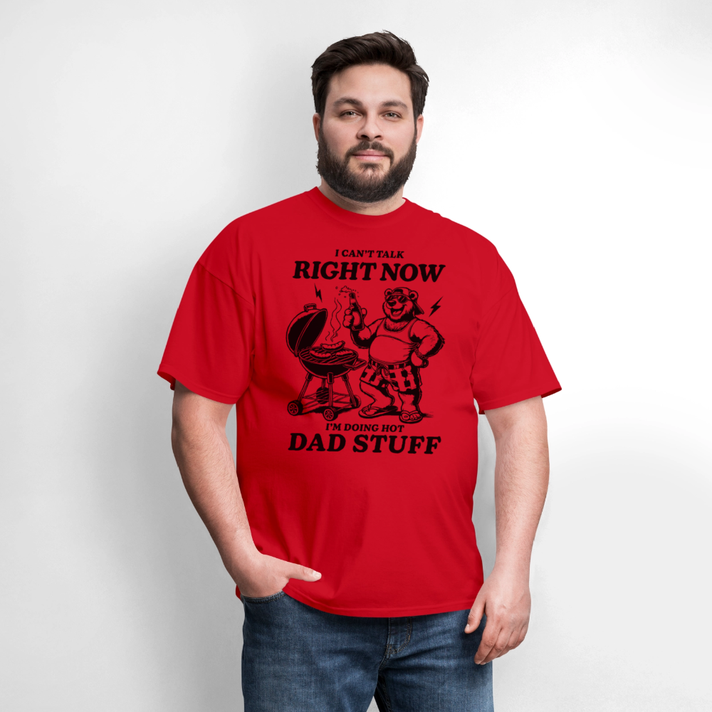 Doing Hot Dad Stuff (BBQ) T-Shirt - red