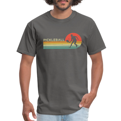 Retro Pickleball T-Shirt - charcoal