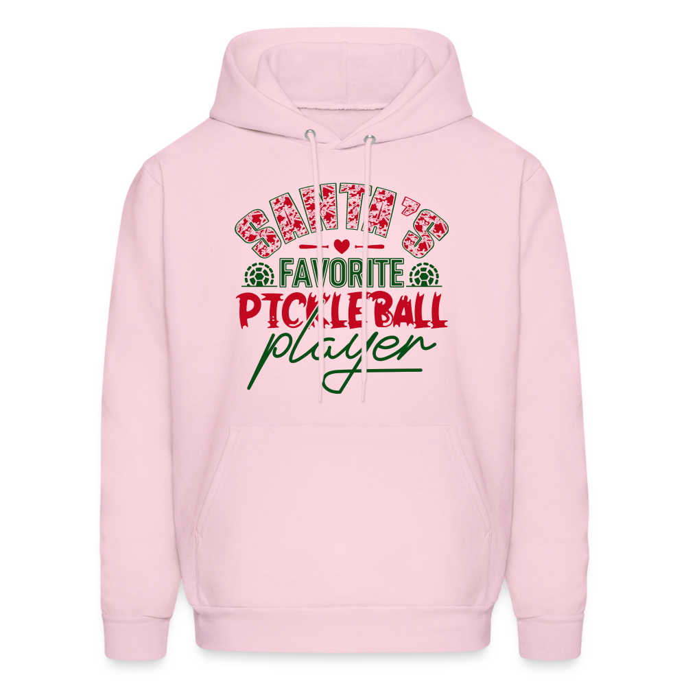 Santa's Favorite Pickleball Player Hoodie - pale pink