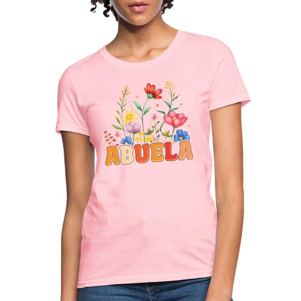 Abuela Women's T-Shirt with Floral Design - pink