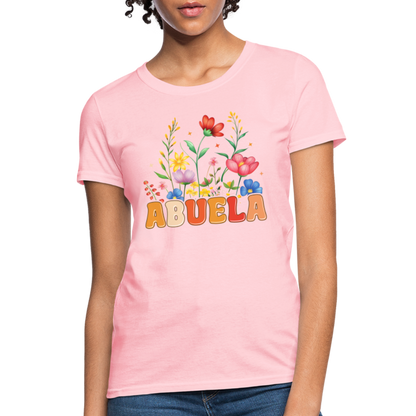 Abuela Women's T-Shirt with Floral Design - pink