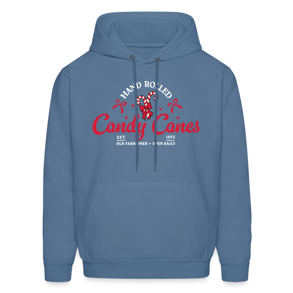 Hand Rolled Candy Canes Hoodie - denim blue