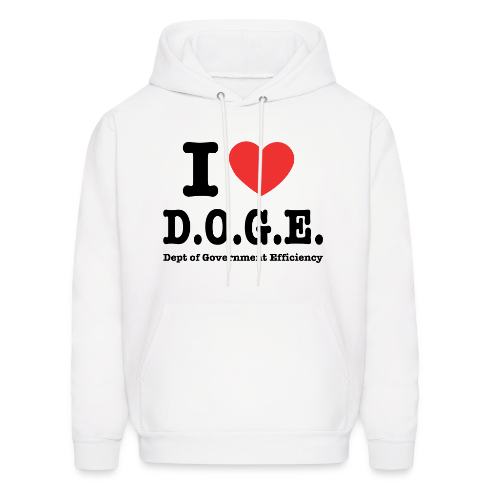 I Heart DOGE (Dept of Government Efficiency) Hoodie - white