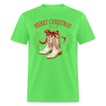 Merry Christmas Y'all T-Shirt - kiwi