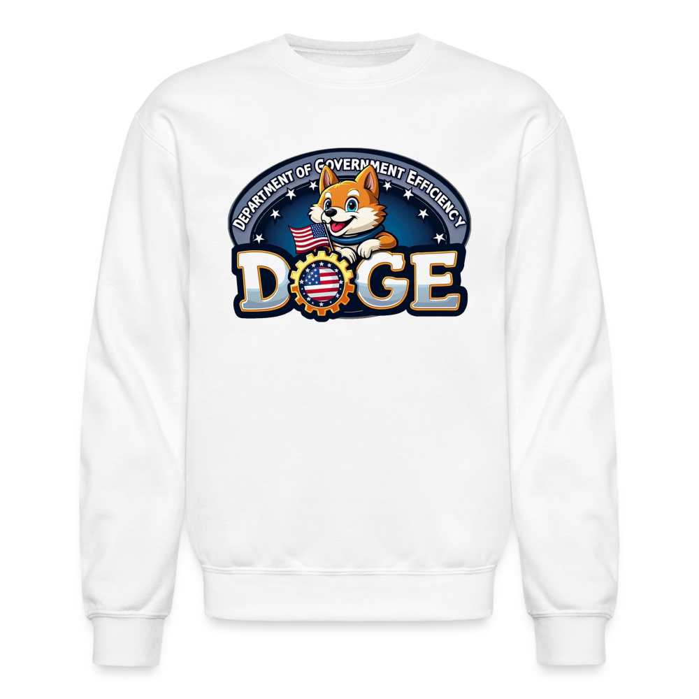 DOGE Logo (Dept of Government Efficiency) Sweatshirt - white