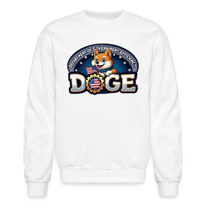 DOGE Logo (Dept of Government Efficiency) Sweatshirt - white