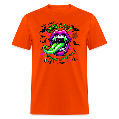 Ghouls Just Wanna Have Fun T-Shirt - orange