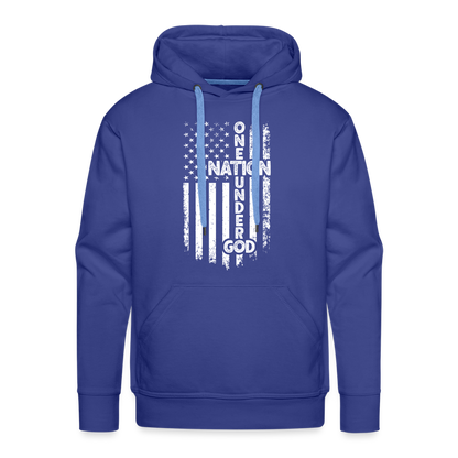 One Nation Under God Men’s Premium Hoodie - royal blue