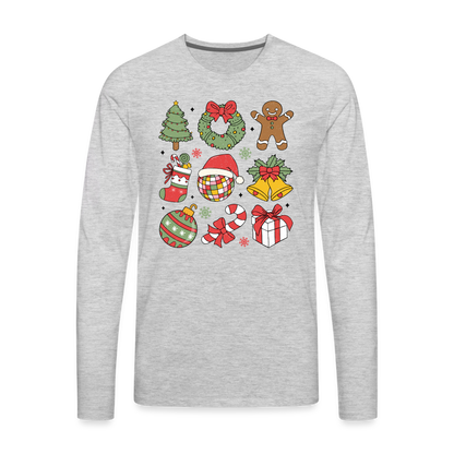 Christmas Holiday Season Men's Premium Long Sleeve T-Shirt - heather gray