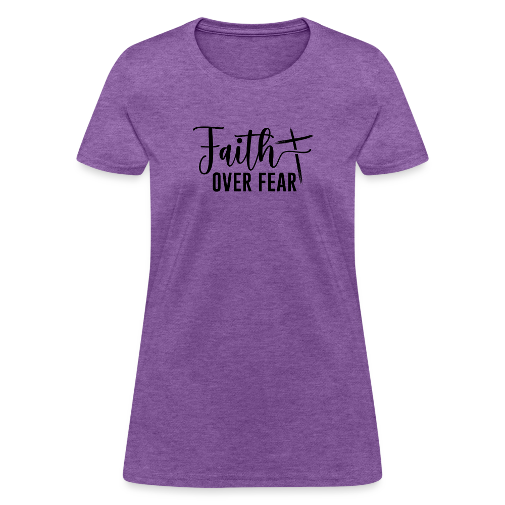 Faith Over Fear Women's T-Shirt - purple heather