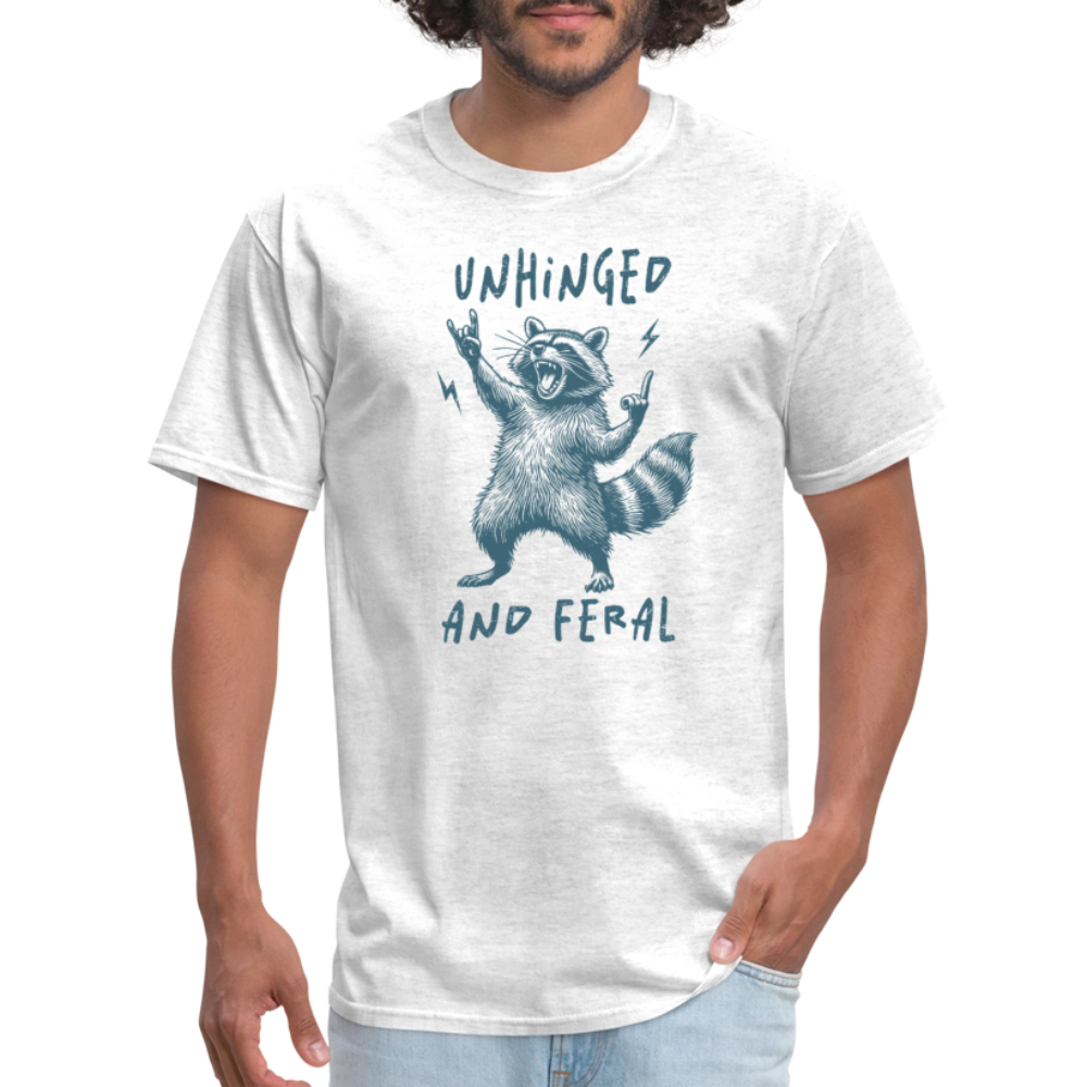 Unhinged and Feral T-Shirt - light heather gray