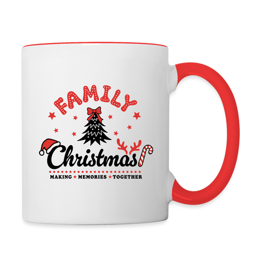 Family Christmas Making Memories Together Coffee Mug - white/red