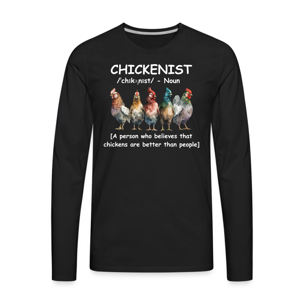 Chickenist Men's Premium Long Sleeve T-Shirt - black