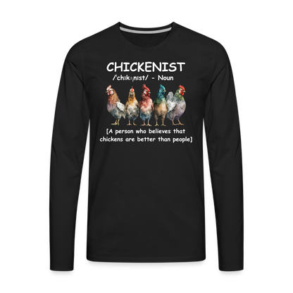 Chickenist Men's Premium Long Sleeve T-Shirt - black