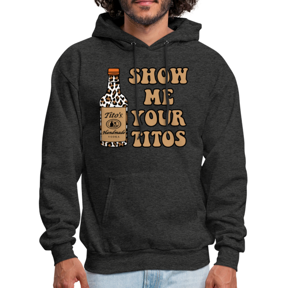 Funny Vodka (Show Me Your Tito's) Hoodie - charcoal grey