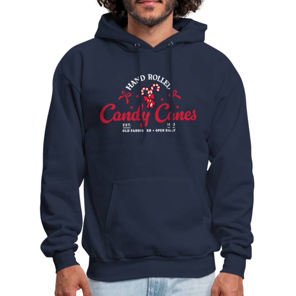 Hand Rolled Candy Canes Hoodie - navy