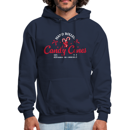 Hand Rolled Candy Canes Hoodie - navy