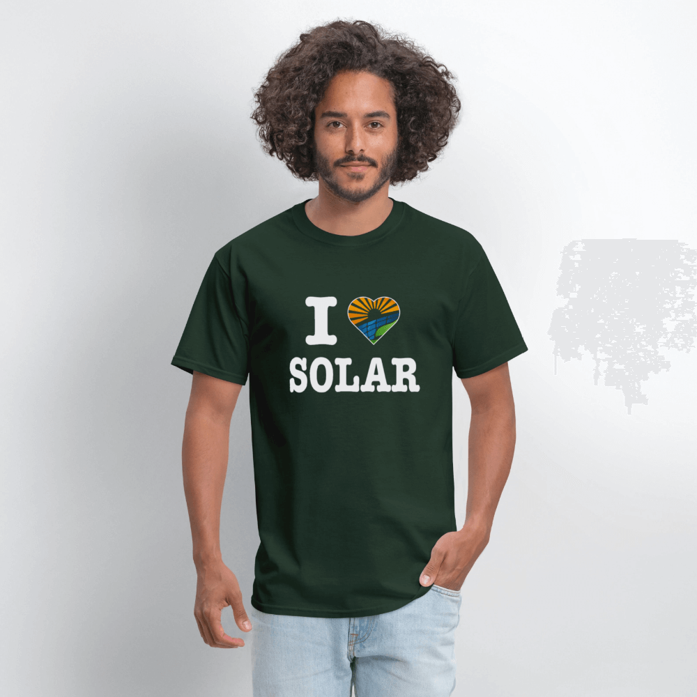 I Love Solar T-Shirt - forest green