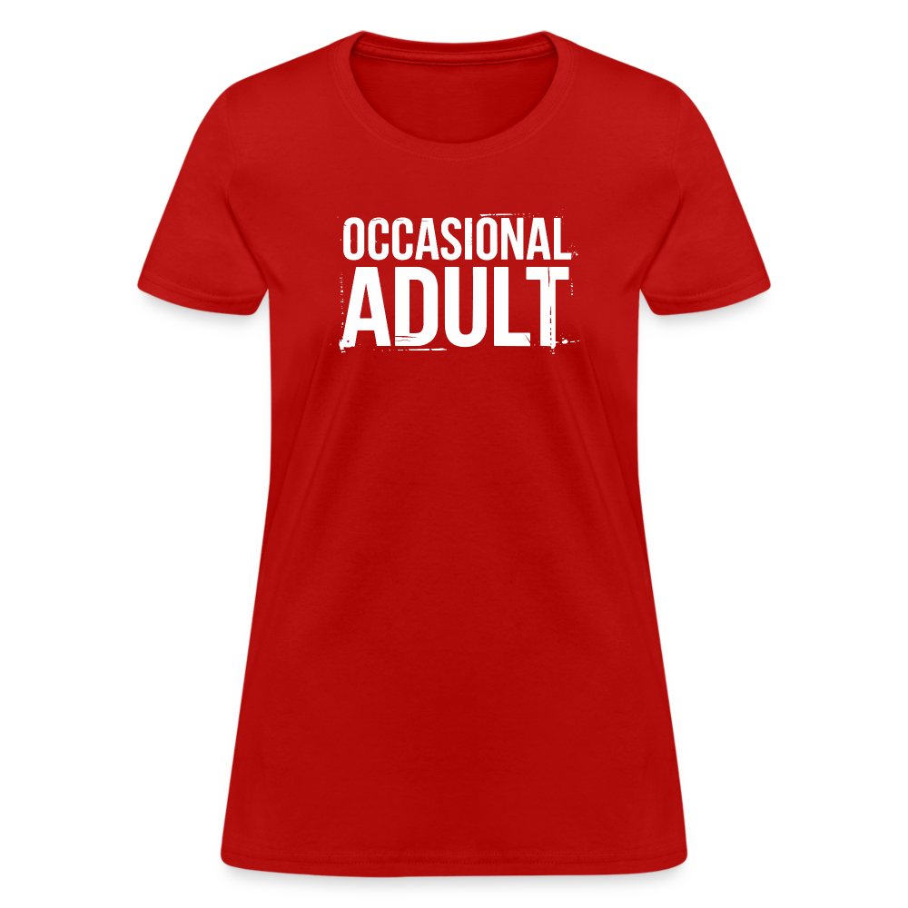 Occasional Adult Women's Contoured T-Shirt - red