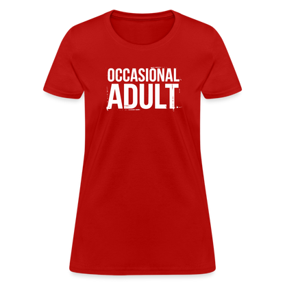 Occasional Adult Women's Contoured T-Shirt - red