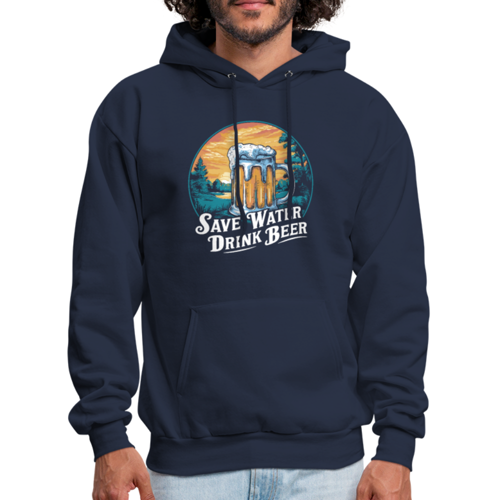 Save Water Drink Beer (Funny Drinking) Hoodie - navy