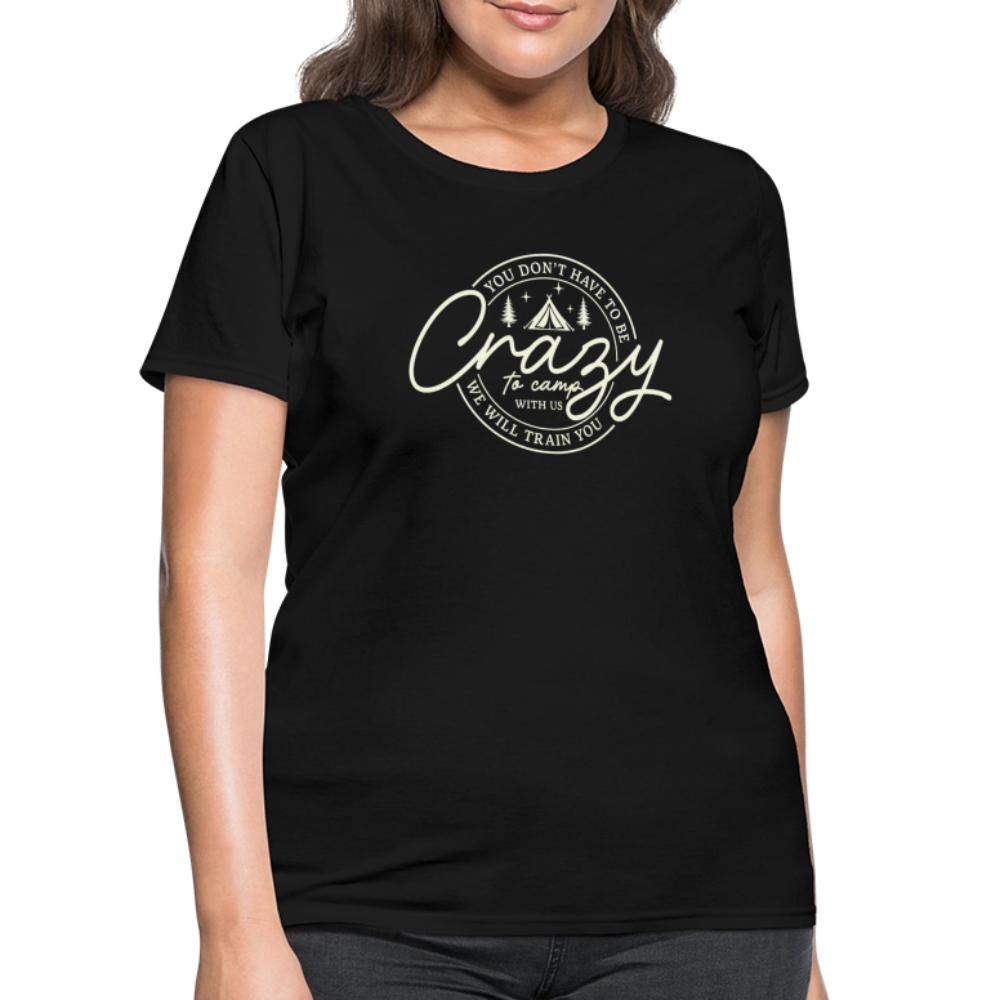 Crazy Camping Women's T-Shirt - black
