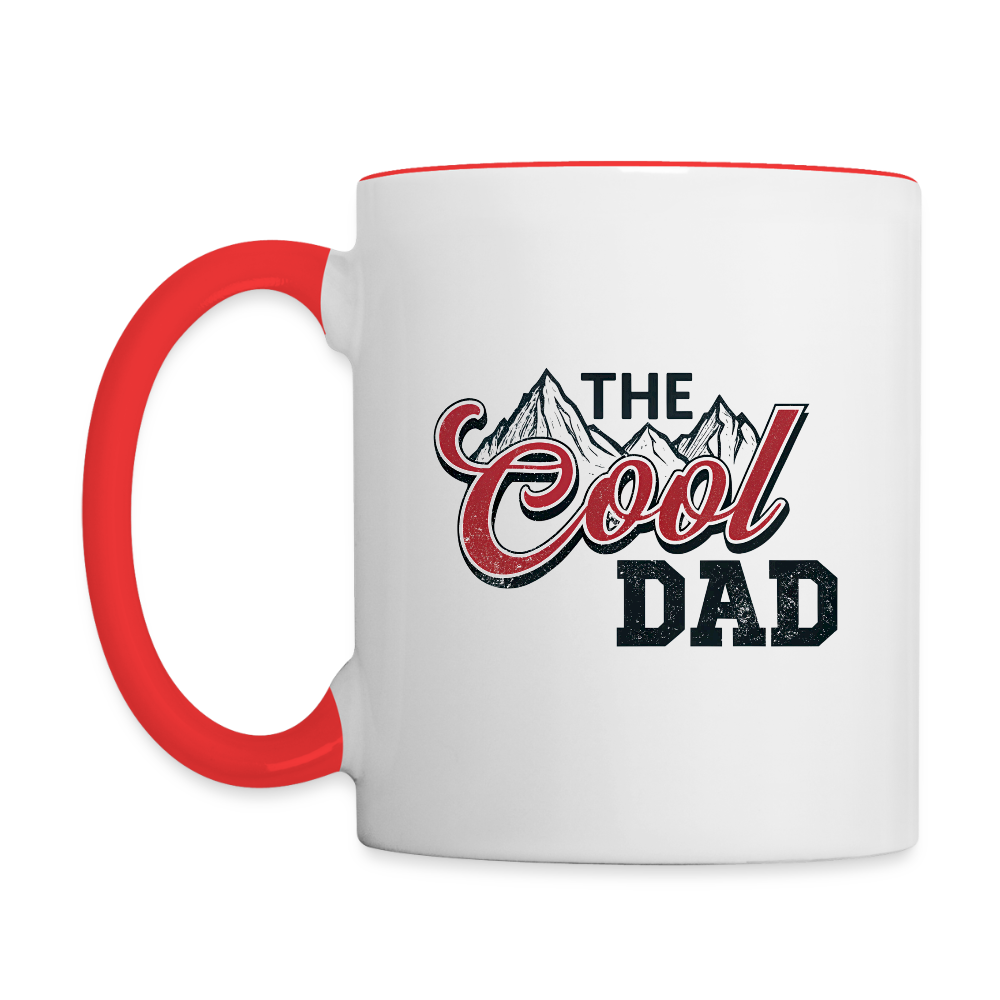 The Cool Dad Coffee Mug - white/red