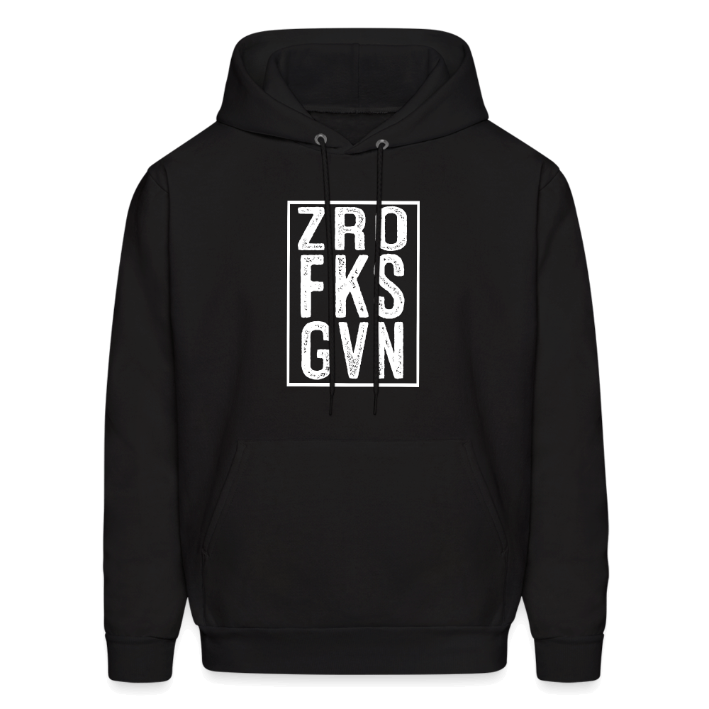 ZRO FKS GVN (Zero Fucks Given) Hoodie - black