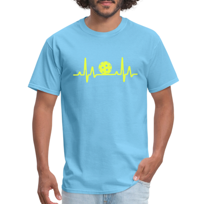 Pickleball Heartbeat T-Shirt - aquatic blue