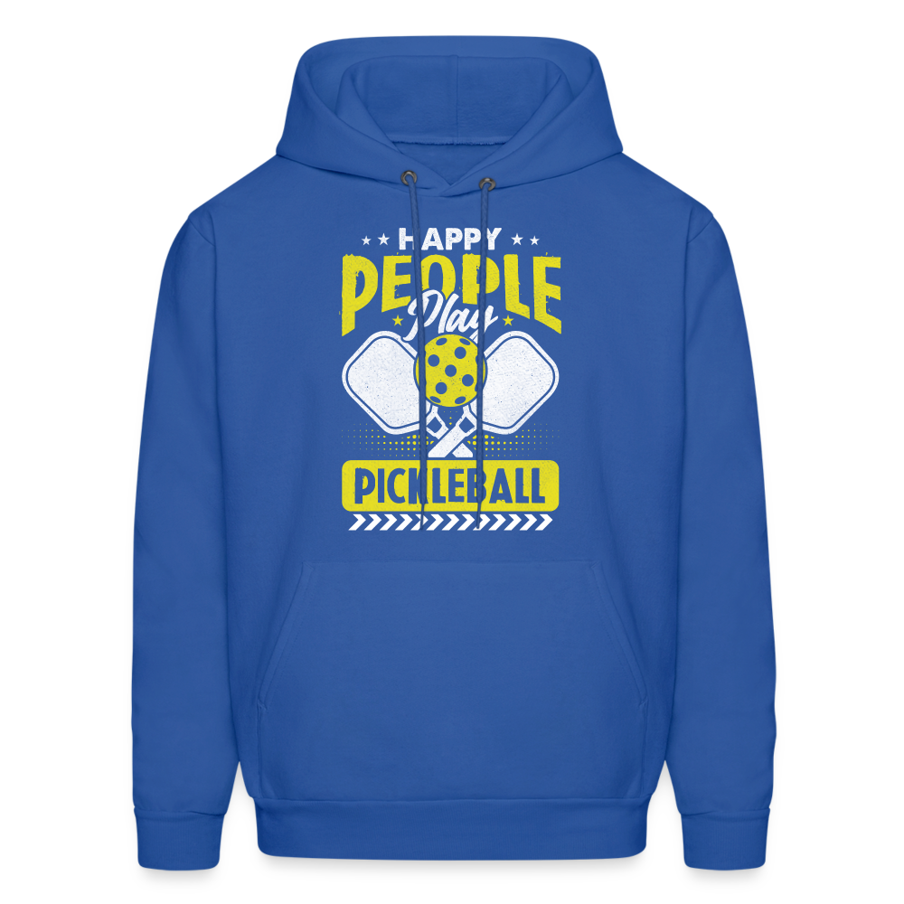 Happy People Play Pickleball Hoodie - royal blue