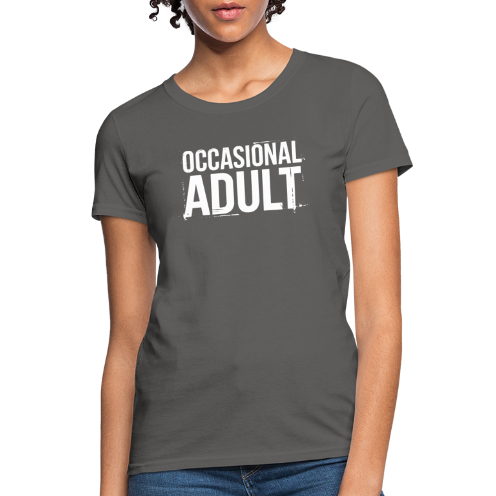 Occasional Adult Women's Contoured T-Shirt - charcoal