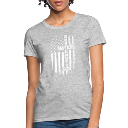 One Nation Under God Women's T-Shirt - heather gray