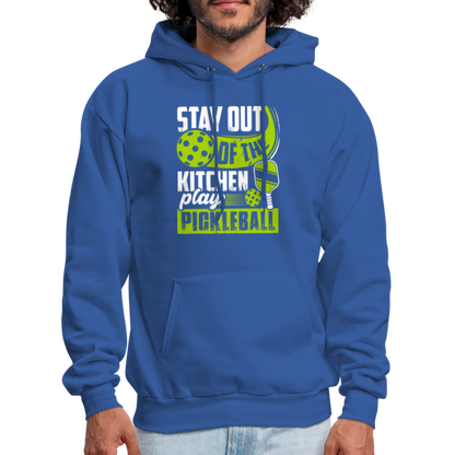 Stay Out Of The Kitchen Play Pickleball Hoodie - royal blue