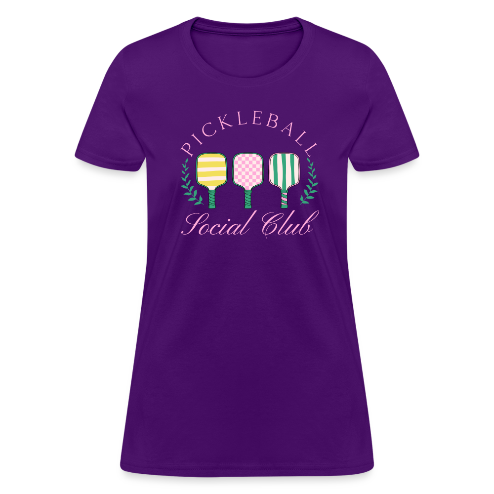 Pickleball Social Club Women's Contoured T-Shirt - purple