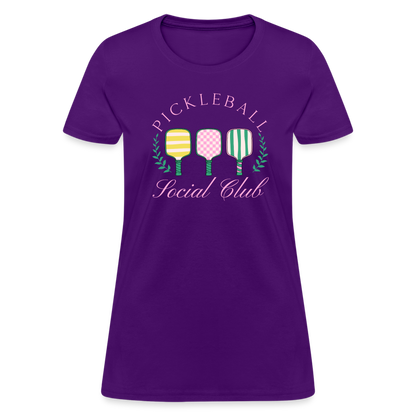 Pickleball Social Club Women's Contoured T-Shirt - purple