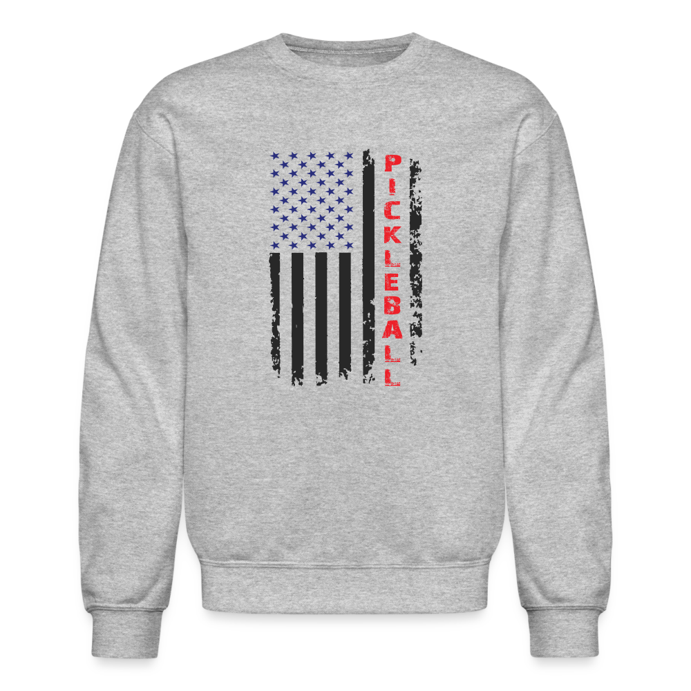 Pickleball Flag Sweatshirt - heather gray