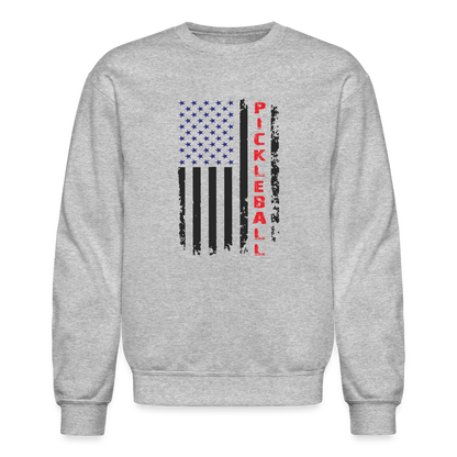 Pickleball Flag Sweatshirt - heather gray