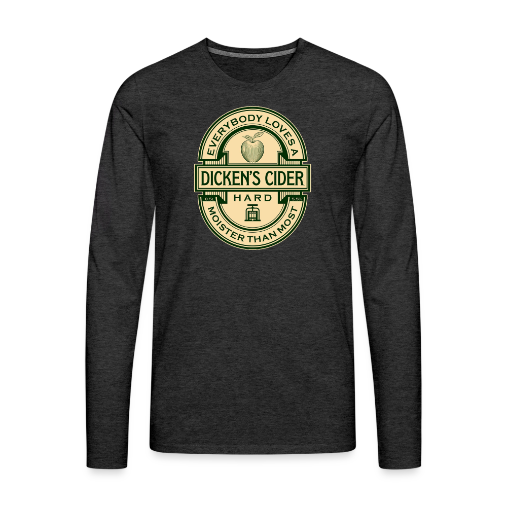 Dicken's Cider Men's Premium Long Sleeve T-Shirt - charcoal grey