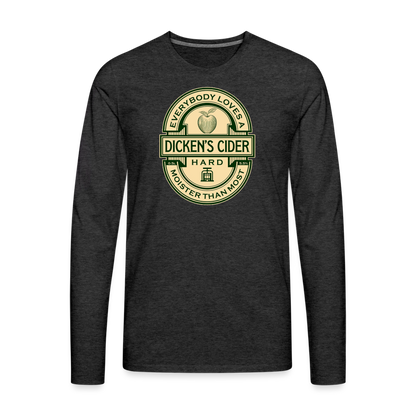 Dicken's Cider Men's Premium Long Sleeve T-Shirt - charcoal grey