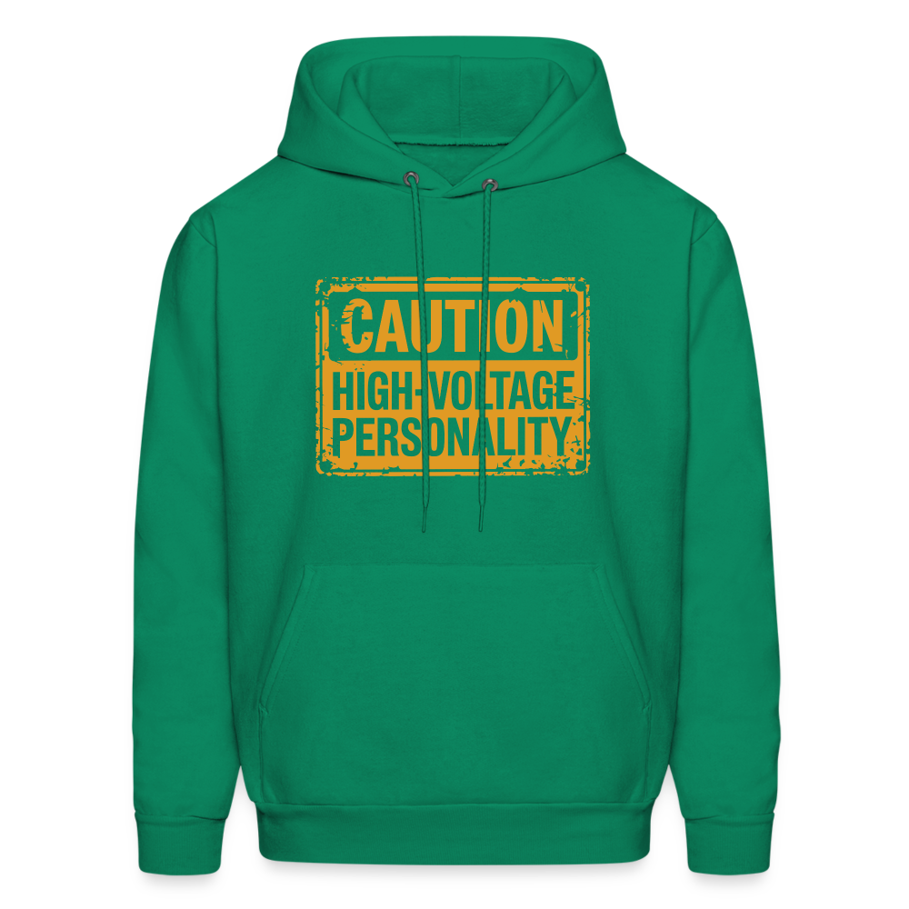 Caution High Voltage Personality Hoodie - kelly green