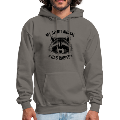 My Spirit Animal Has Rabies Hoodie - asphalt gray