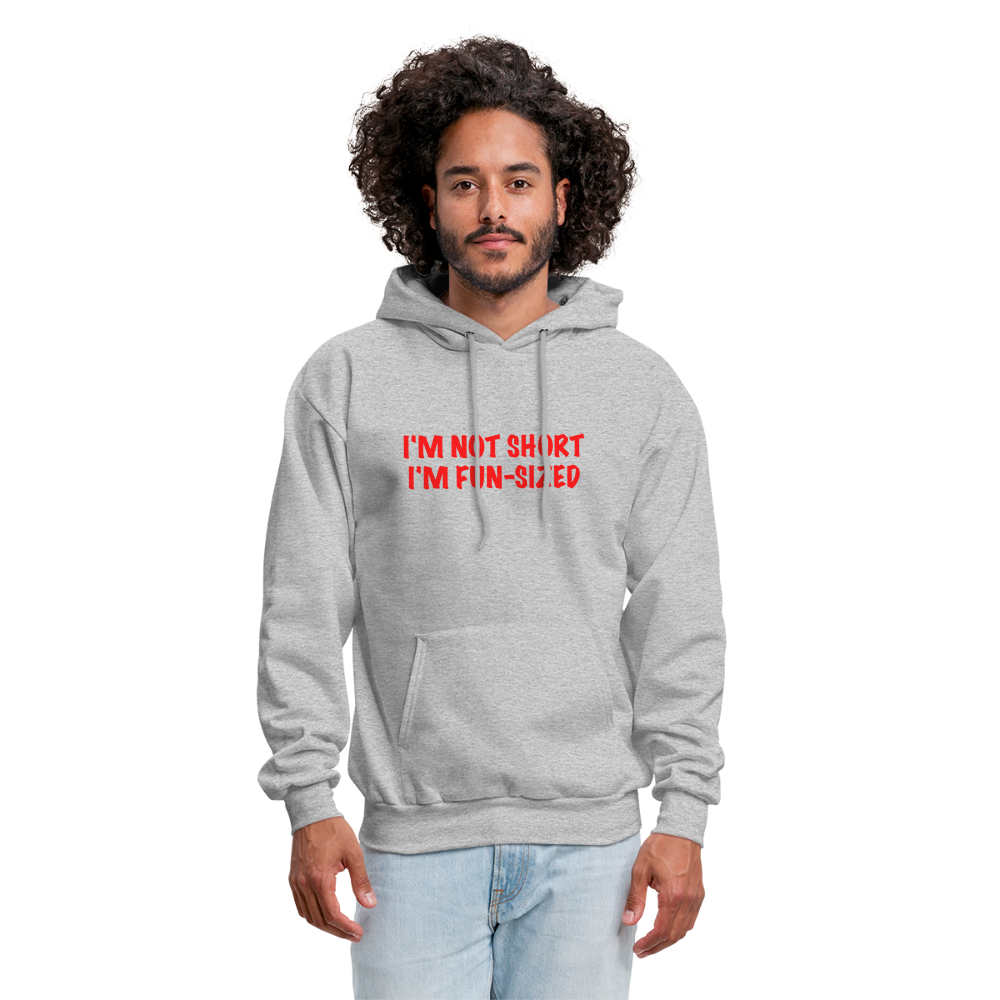 I'm Not Short I'm Fun Sized Hoodie (Funny Graphic Tee) - heather gray