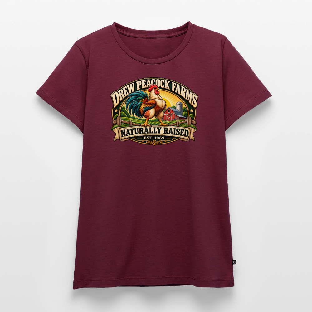 Drew Peacock Farms Women’s Premium T-Shirt - burgundy