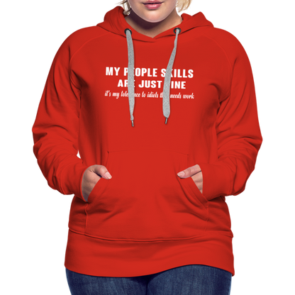 It's My Tolerance To Idiots That Needs Work Women’s Premium Hoodie - red