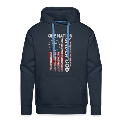 One Nation Under God Men’s Premium Hoodie - navy