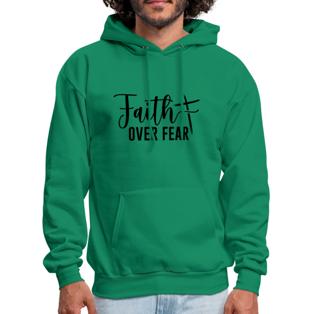 Faith Over Fear Hoodie - kelly green