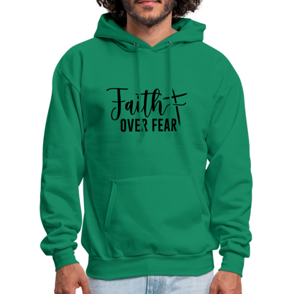 Faith Over Fear Hoodie - kelly green