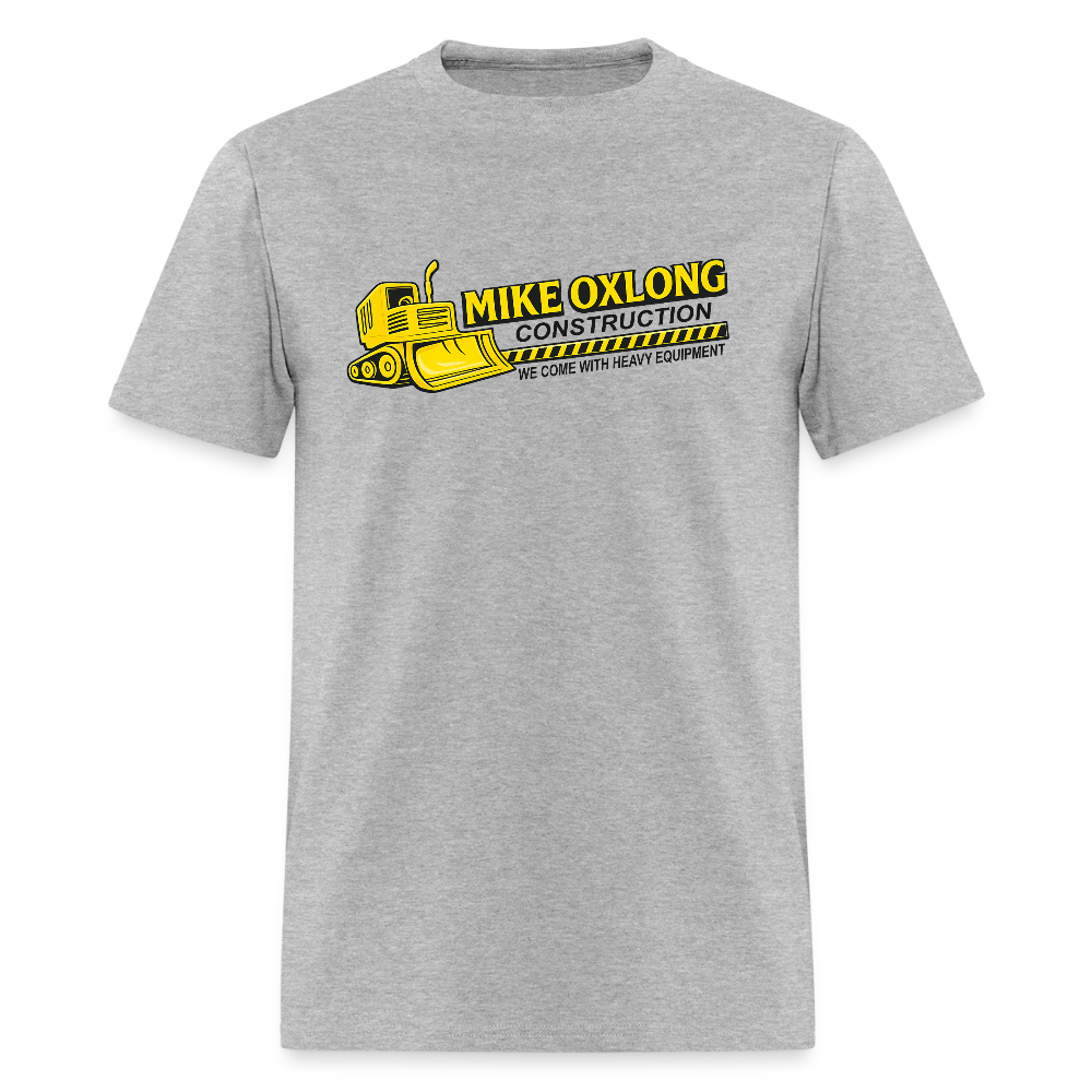 Mike Oxlong Men’s Hoodie – Funny Adult Construction T-Shirt - heather gray